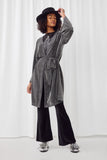 H11011 BLACK Womens Sparking Wrap Kimono Full Body