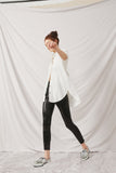 HK1351 Black Womens Sequin Stretch Leggings Side