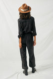 HY1163 Charcoal Womens Mineral Washed Jumper Back