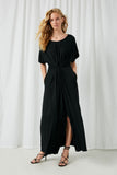 Front Slit Knit Maxi Dress