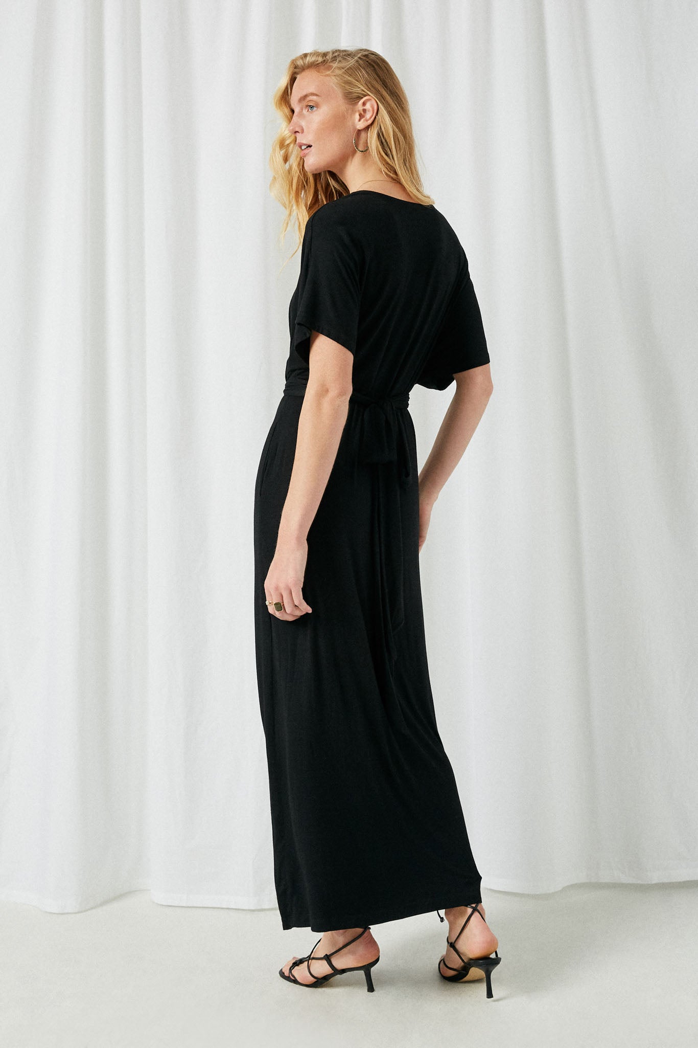 Front Slit Knit Maxi Dress