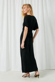 Front Slit Knit Maxi Dress