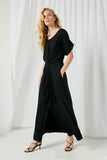 Front Slit Knit Maxi Dress