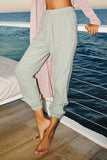 Womens Patch Pocket Drawstring Joggers Front