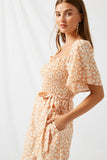 H11091 Apricot Floral Palazzo Jumper Detail