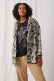 H3621 Camo Womens Drawstring Camo Cargo Jacket Front 2