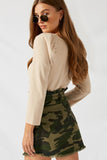 H6171 Camo Paperbag Camo Denim Skirt Back