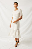 Eyelet Ruffle Maxi Dress