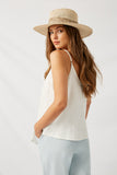 H6541 Off White Linen Sleeveless Button-Down Tank Back