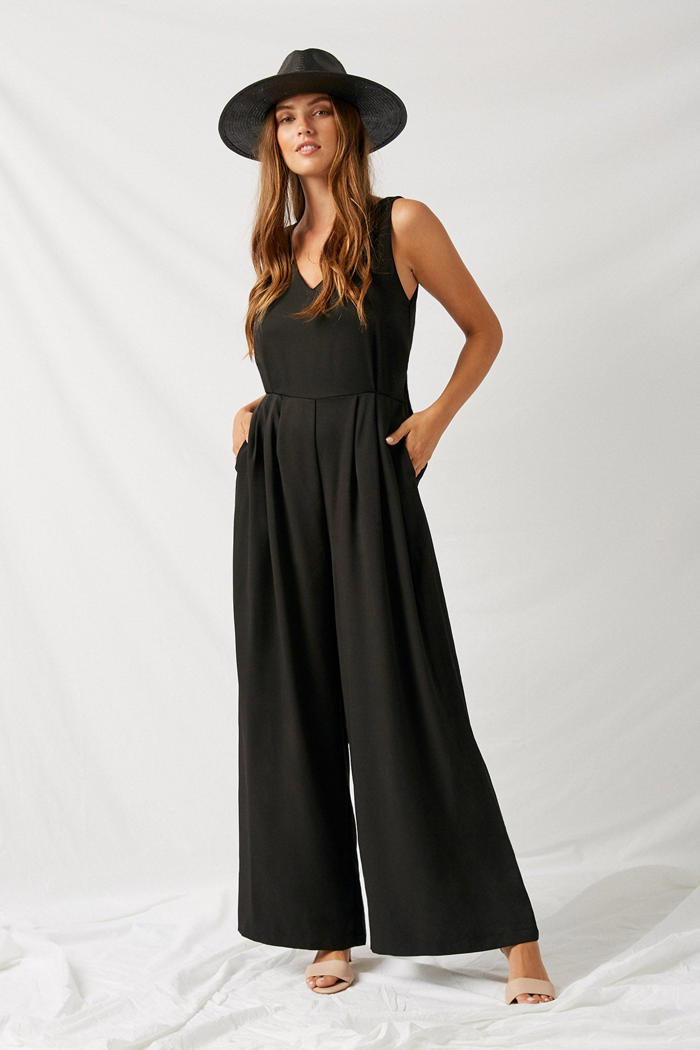 Tie-Back Palazzo Jumpsuit Tie-Back Palazzo Jumpsuit