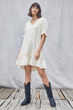 H7684 Vanilla Womens Ruffle Swing Dress Editorial