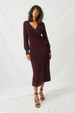 Sweater Wrap Maxi Dress