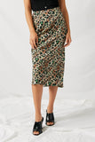 H7949 Leopard Leopard Midi Slip Skirt Front