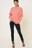 Ribbed Side-Zip Knit Top