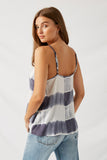 H8271 Charcoal Tie Dye V-Neck Tank Back