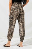 H9305 Grey Snake Skin Jogger Pants Back