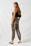 H9305 Grey Snake Skin Jogger Pants Side