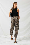 H9305 Grey Snake Skin Jogger Pants Full Body