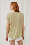 HDJ3428 Sage Womens Heathered Jersey Tank Back