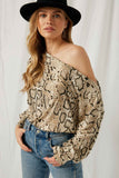 Snakeskin Knit Top