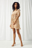 Womens Paisley Square Neck Tunic Dress