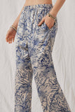Floral Print Sheen Wideleg Pants