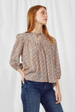 Womens Floral Printed Peasant Top