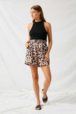 HY1051 Mauve Leopard High Rise Short Full Body