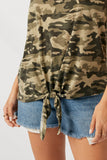 HY1067 Camo Camo Tie Front Tank Detail