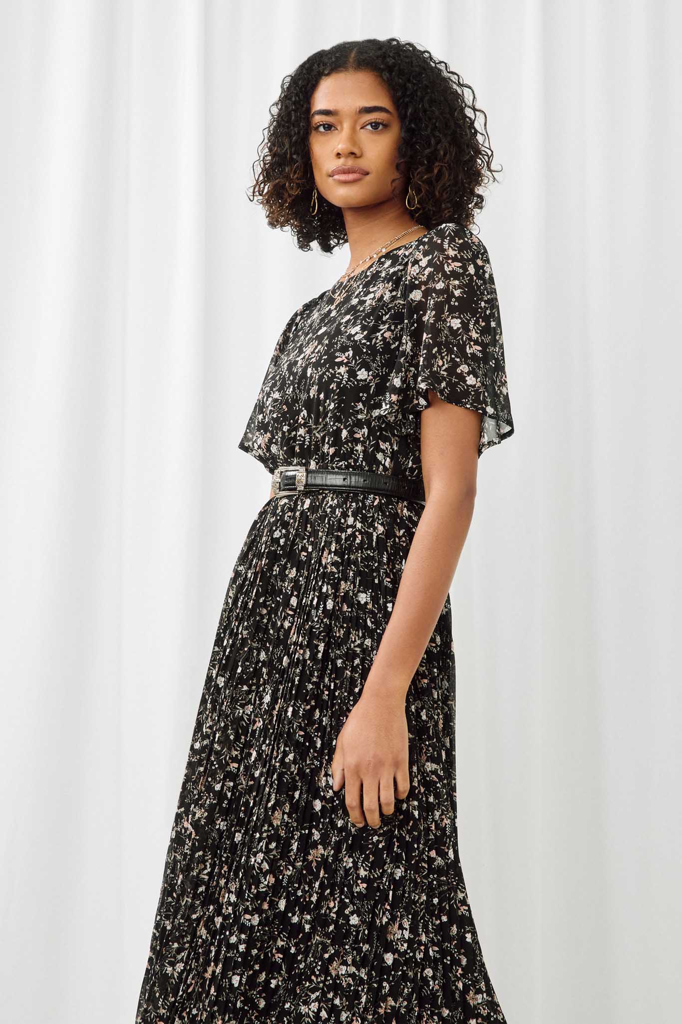 Pleated Short Sleeve Dress | Boho Clothing Sophie & Hailee Pleated Short Sleeve Dress | Boho Clothing Sophie & Hailee