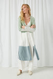 HY2098 Mint Mix Womens Dip Dye Open Knit Duster Full Body