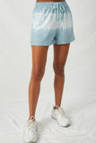 Dyed Drawstring Mini Shorts