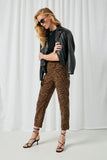 Animal Print Corduroy Pants