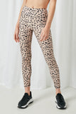 HY2362 Taupe Womens Abstract Dotted Active Leggings Front