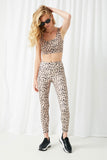 HY2362 Taupe Womens Abstract Dotted Active Leggings Full Body