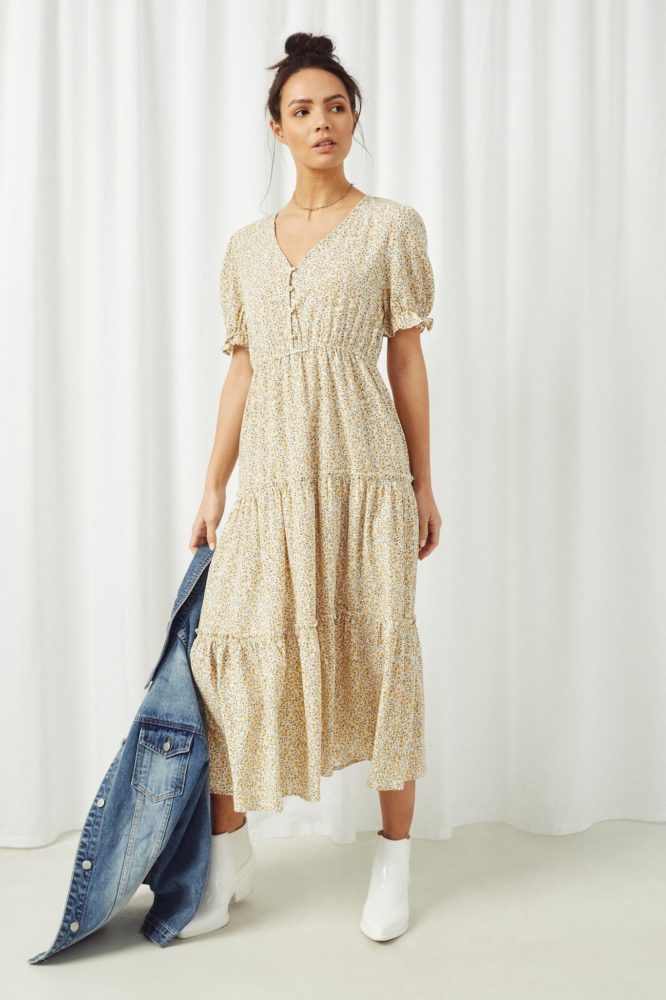 sophie velvet floral maxi dress FOR LOVE & LEMONS-SOPHIE VELVET FLORAL MIDI DRESS Vicky and Lucas
