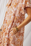 HY2613 Blush Floral Print Maxi Dress Detail