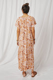 HY2613 Blush Floral Print Maxi Dress Back