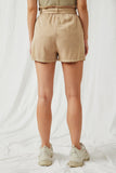Garment Dyed Tencel Paperbag Shorts