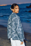 Womens Bandana Printed Quilted Padded Jacket Side