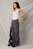 HY7380 Charcoal Womens Wide Leg Trousers Full Body 2