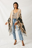 Hooded Fringe Sweater Shawl